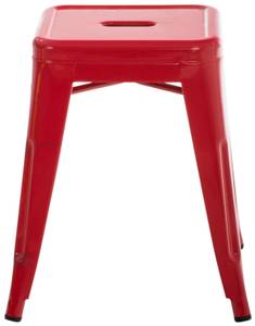 Tabouret bas Armin Lot de 4 Rouge