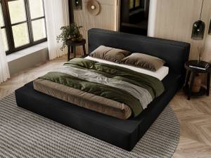 Polsterbett ARMANI PREMIUM Schwarz - Breite: 164 cm