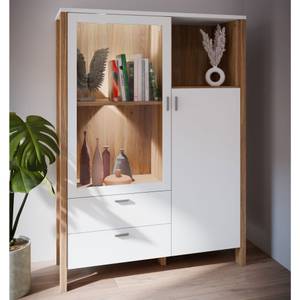 Highboard Samuel 7 mit LED Grau - Holzwerkstoff - 112 x 154 x 42 cm