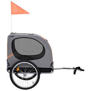 Remorque de vélo pour animaux de 297561 Gris - Orange