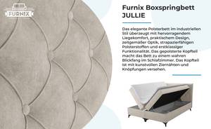 Boxspringbett JULLIE Creme - Breite: 146 cm