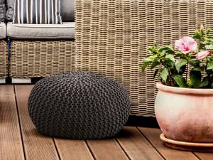 Bodenkissen ø 55 cm Pouf Sitzkissen Braun