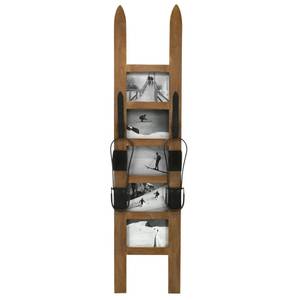 Ski MehrfachBilderrahmen aus Holz und Gl Massivholz - 5 x 112 x 8 cm