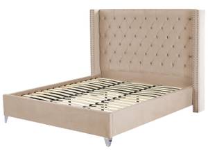 Doppelbett LUBBON Beige - Silber - 209 x 142 x 215 cm