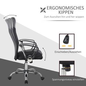 Bürostuhl ergonomisch A2-0093 Braun - Textil - 65 x 119 x 63 cm