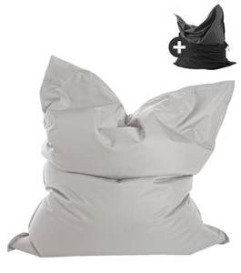 Sitzsack Outdoor XXL mit Schutzhülle Grau - 130 x 170 cm