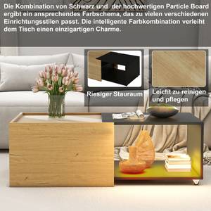 Couchtisch GLOWEve Ⅱ Beige - Schwarz - Holzwerkstoff - 50 x 35 x 98 cm