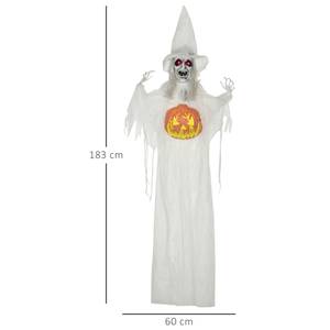 Halloween-Deko Kürbiskopf 844-689V00WT Weiß - Textil - 18 x 183 x 60 cm