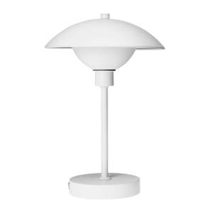Tischlampe aufladbar Roma Weiß - Metall - 20 x 30 x 20 cm