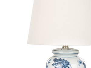 Lampe de table BELUSO Bleu - Blanc - Porcelaine - 32 x 54 x 32 cm