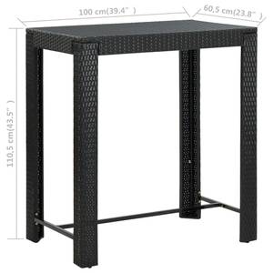 Bar-Set (7-teilig) 3011733-3 Schwarz - Metall - 61 x 111 x 100 cm