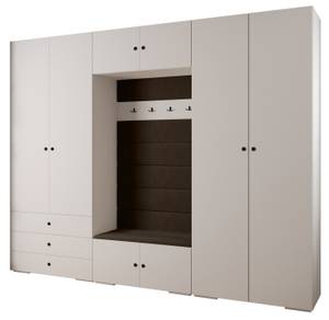 Garderobe Inova 2 Z14 Schwarz - Braun - Weiß - Schwarz