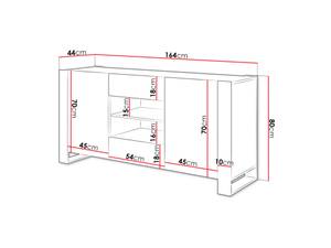 Buffet WILLOW Marron - Bois massif - 164 x 80 x 44 cm