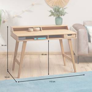 Schreibtisch LUNA Braun - Massivholz - Holzart/Dekor - 110 x 83 x 54 cm