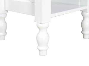 Nachttisch Belle Weiß - Massivholz - Holzart/Dekor - 42 x 62 x 40 cm