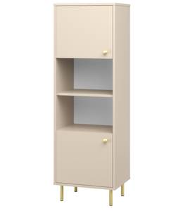 Vitrine VENUS SC50 2D Beige - Bois manufacturé - Matière plastique - 50 x 153 x 40 cm