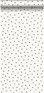 papier peint à motif de points 7238 Noir - Fibres naturelles - Textile - 53 x 1005 x 1005 cm