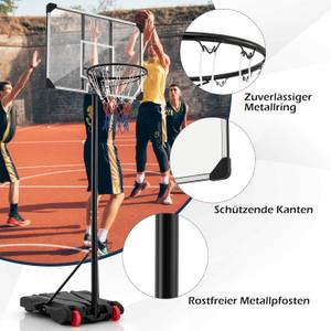 Basketballkorb EB59089DE Schwarz - Metall - 59 x 253 x 81 cm