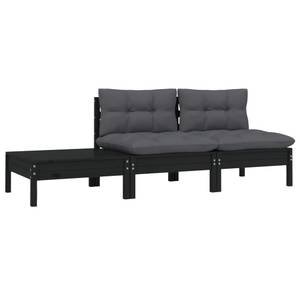 Garten-Lounge-Set (3-teilig) 3012138-16 Schwarz