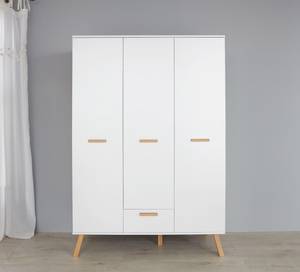 Kleiderschrank MatsBaby Weiß - Holz teilmassiv - 130 x 190 x 60 cm