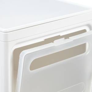 Stapelbare Aufbewahrungsboxen im 4er Set Weiß - Kunststoff - 30 x 26 x 40 cm