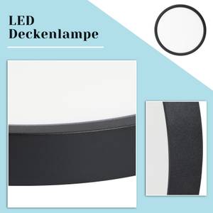 LED Deckenleuchte Warren Schwarz - Universalweiß