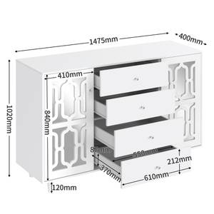 Sideboard DianaLucy Ⅳ Weiß