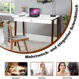 Schreibtisch mit Schublade Braun - Holzwerkstoff - 50 x 76 x 106 cm