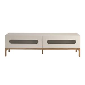 TV-Schrank aus Grau und Walnussholz Grau - Holzwerkstoff - 180 x 51 x 41 cm