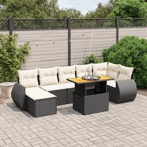 Gartensitzgruppe K6207(8-tlg) Schwarz - Massivholz - 69 x 62 x 55 cm