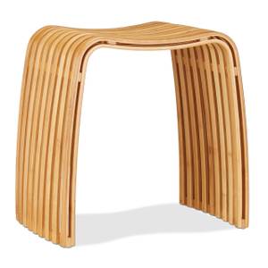 Tabouret repose-pieds bois de bambou Marron - Bambou - 45 x 46 x 31 cm