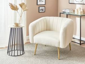 Fauteuil LACONIA Beige - Crème - Doré