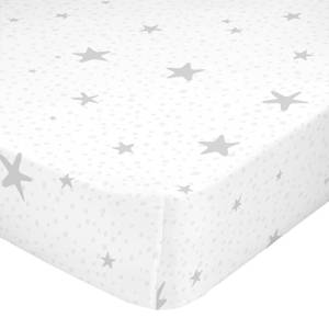 Little star Drap-housse Gris - Textile - 4 x 90 x 200 cm