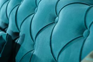 Schlafsofa Monaco 3-Sitzer Sofa Blau - Massivholz - 227 x 82 x 90 cm