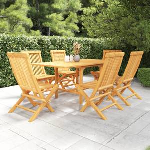 Garten-Essgruppe (7-teilig) 3007219-3 Braun - Massivholz - Holzart/Dekor - 80 x 75 x 160 cm