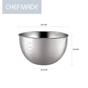 CHEFMADE 2,5 l Rührschüssel Silber Silber - Metall - 22 x 13 x 21 cm