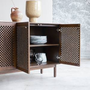 Buffet Bartho Braun - Massivholz - Holzart/Dekor - 160 x 83 x 45 cm