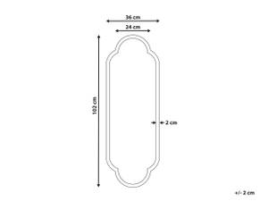 Wandspiegel TROUY Schwarz - Metall - 36 x 102 x 4 cm