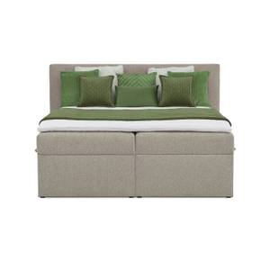 Boxspringbett Allure Pocket und Visco Hellbraun - Breite: 200 cm