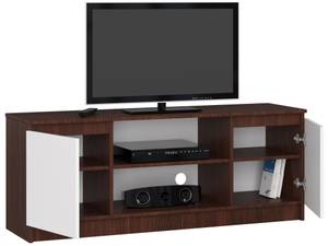 TV-Schrank K140 2T 1S CLP Wenge Dekor - Weiß