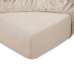 Spannbettlaken Home Uni Beige - Breite: 140 cm