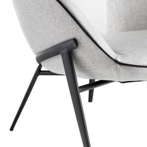 Selbstbewusster Sessel gepolsterter Schwarz - Grau - Textil - 76 x 84 x 67 cm
