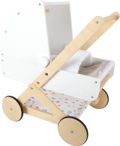 Puppenwagen „Little Button“ Weiß - Holzwerkstoff - 35 x 56 x 48 cm