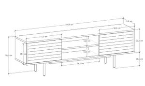 TV Schrank Apollo, Lowboards Weiß Weiß