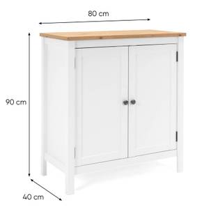 Sideboard mit Stauraum 2125 Holz - Weiß - 80 x 90 x 40 cm