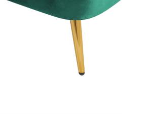 Chaise longue ALLIER Vert émeraude - Doré - Vert - Accoudoir monté à gauche (vu de face) - Angle à droite (vu de face)