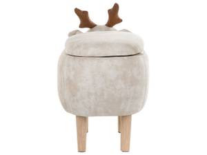 Pouf animal REINDEER Beige - Marron - Textile - 63 x 40 x 31 cm