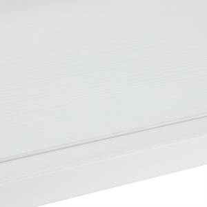 Weißer Couchtisch mit Glasplatte Weiß - Holzwerkstoff - Glas - Metall - 90 x 42 x 50 cm