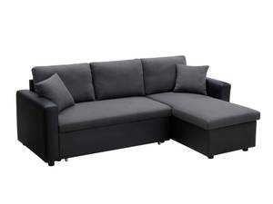 Schlafsofa GAZUR Schwarz - Textil - 148 x 84 x 223 cm