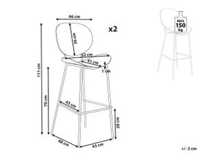 Tabouret de bar SHONTO Blanc